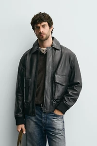 LEATHER POCKET JACKET
