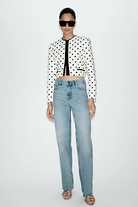 POLKA DOT CROPPED BLAZER