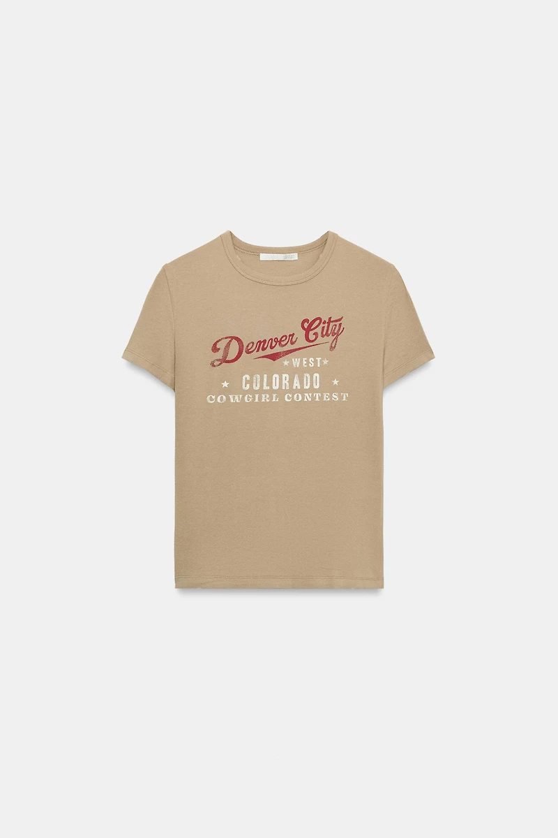 SHORT SLEEVE T-SHIRT WITH TEXT