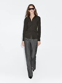 Cotton blend stretch shirt