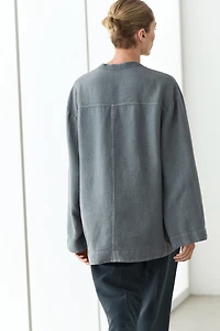 100% linen kimono with bows