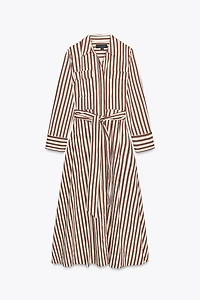 ZW COLLECTION STRIPED SHIRT DRESS
