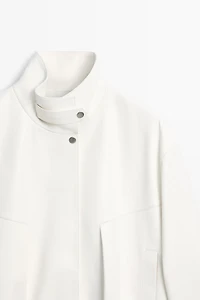 Nappa leather bomber jacket