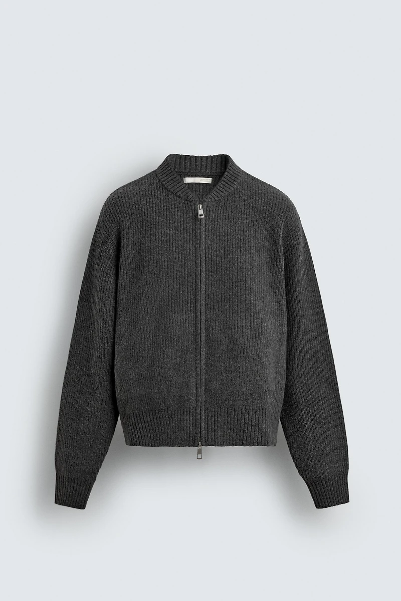 KNIT BOMBER JACKET