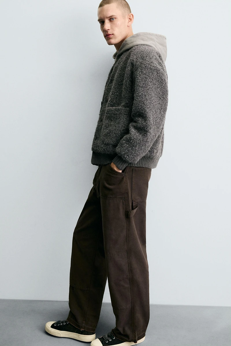 TEXTURED POCKET CARDIGAN