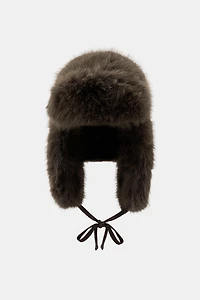 AVIATOR HAT WITH FAUX FUR