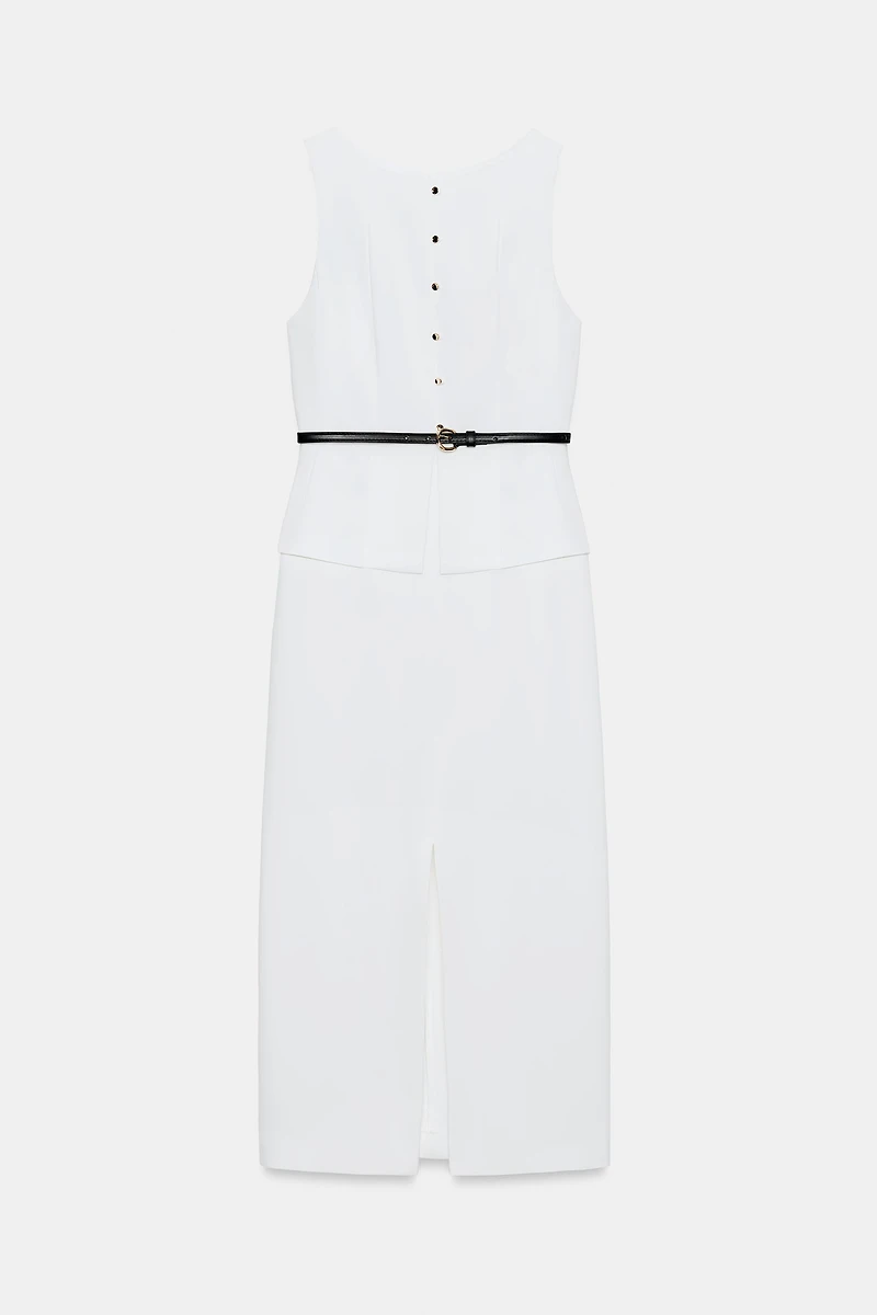ROBE MI-LONGUE AVEC CEINTURE