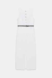 ROBE MI-LONGUE AVEC CEINTURE
