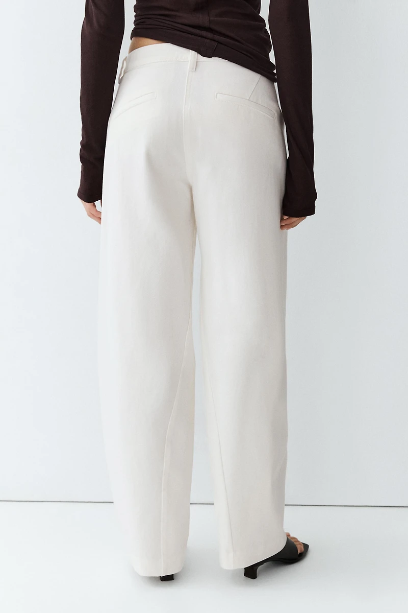 Pantalon barrel 100 % coton