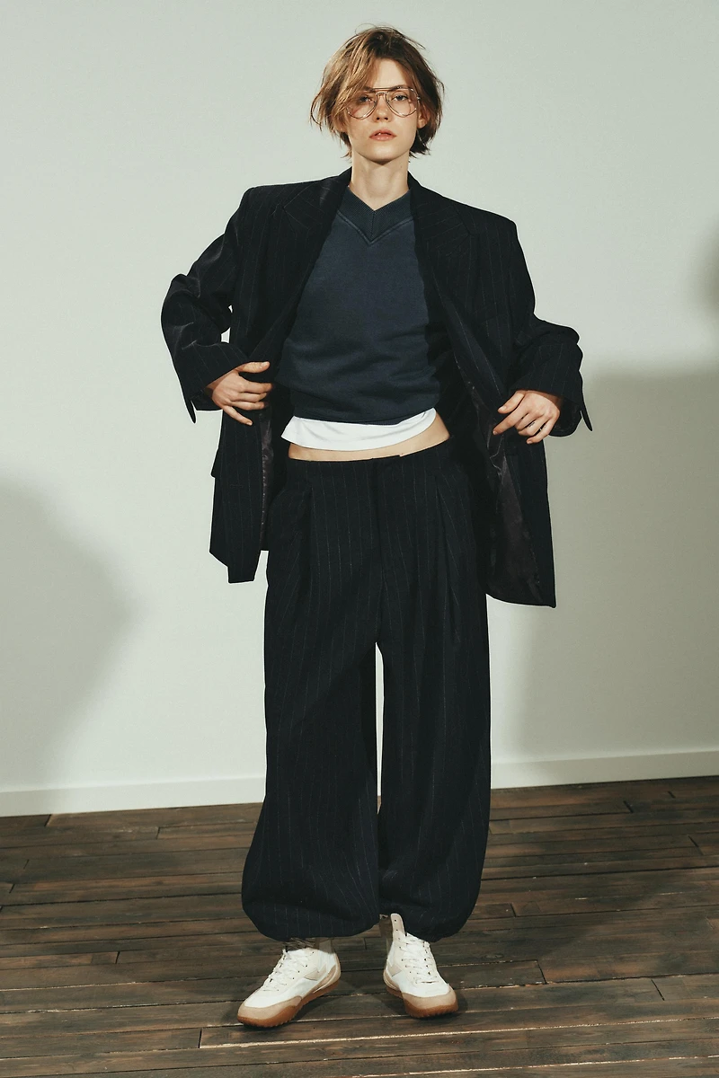 PINSTRIPE BLAZER WITH POCKETS