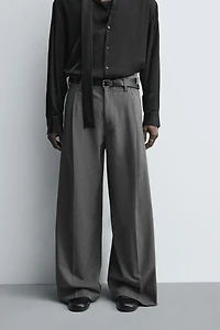 PANTALON COUPE LARGE PLIS