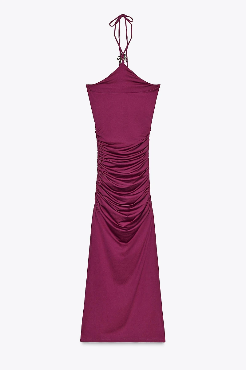 ROBE POLYAMIDE HALTER SOLEIL