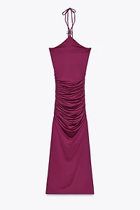 ROBE POLYAMIDE HALTER SOLEIL