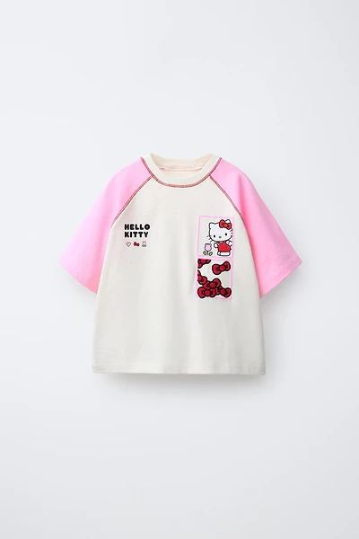 T-SHIRT MANCHES RAGLAN EN CONTRASTE HELLO KITTY © SANRIO