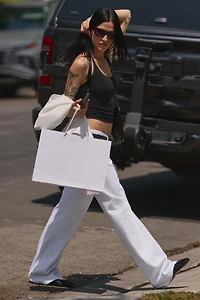 TRF LOW RISE WIDE LEG STUD JEANS