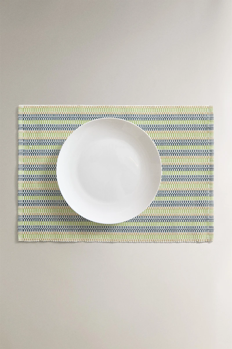SET DE TABLE COTON RAYURES (LOT DE 2)