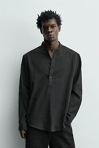 WRINKLE EFFECT POLO SHIRT