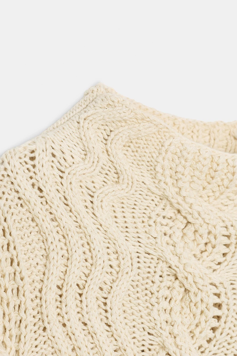 WOOL CABLE-KNIT JUMPER