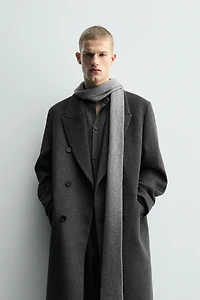MANTEAU CROISÉ AVEC LAINE