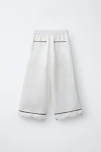 WAVE HEM WIDE LEG PANTS