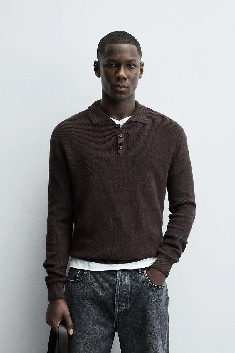 PEARLESCENT KNIT POLO SHIRT