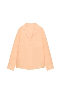 100% LINEN SHIRT WITH POCKET ZW COLLECTION