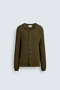 RIB KNIT CARDIGAN