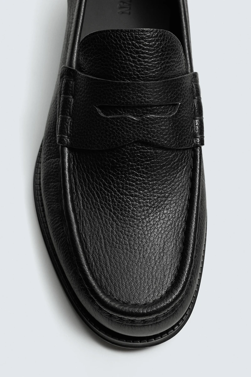 LEATHER PENNY LOAFERS