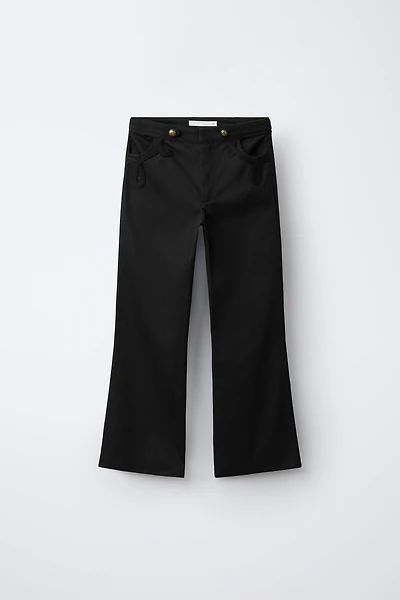 BUTTON FLARE PANTS