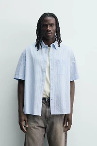 CHEMISE BOXY FIT À RAYURES