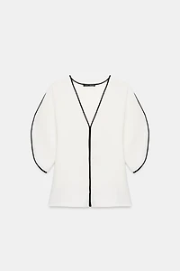 Contrast Trim Top