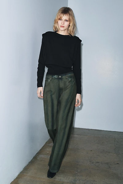 SHOULDER PAD KNIT JUMPER