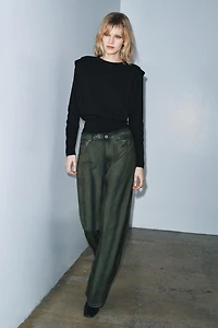 SHOULDER PAD KNIT JUMPER