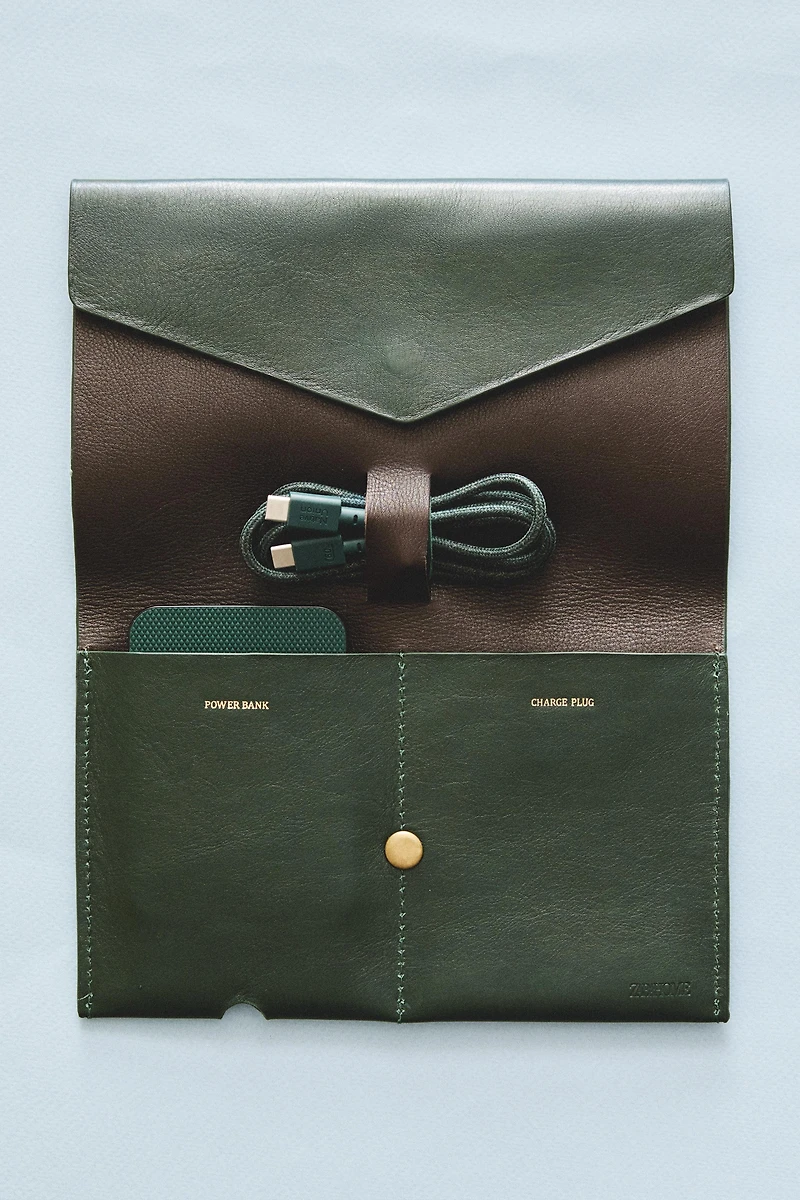 PORTEFEUILLE ORGANISATEUR CUIR CÂBLE