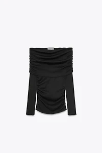 STRAPLESS RUCHED TOP