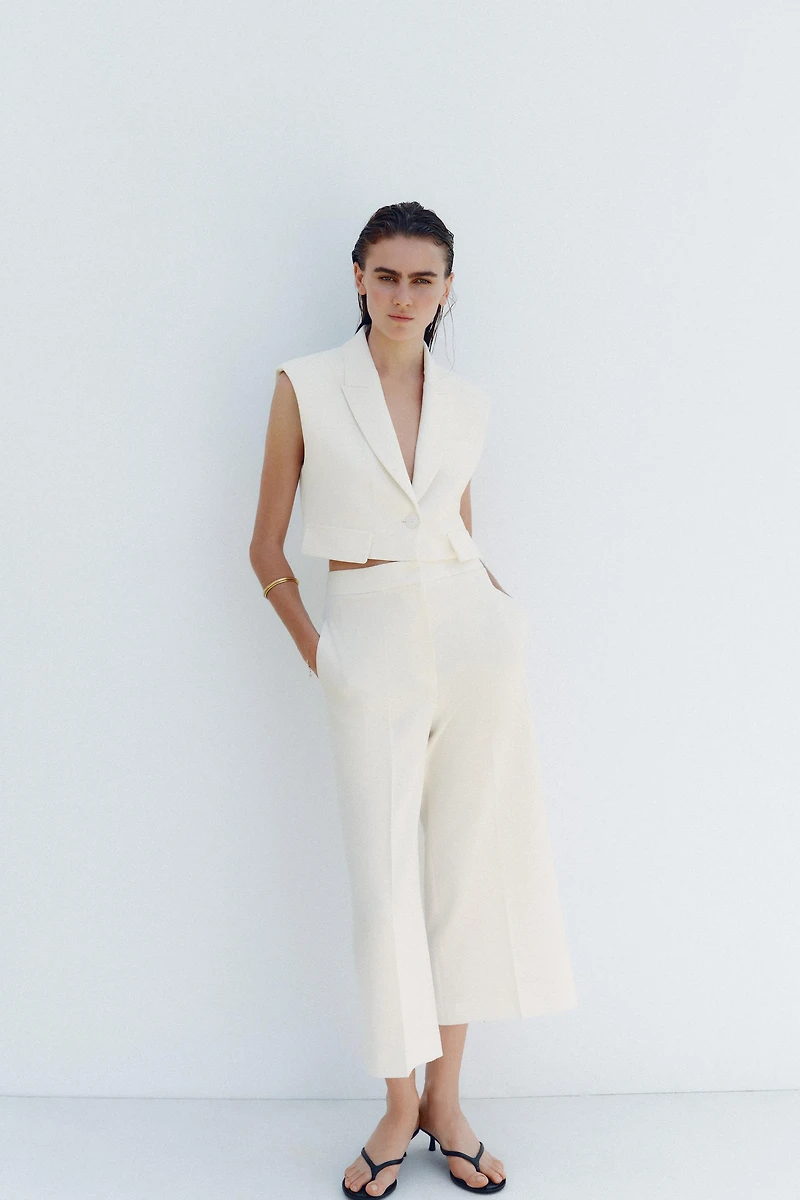 PANTALON JUPE-CULOTTE TAILLE HAUTE
