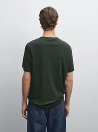 Short sleeve cotton blend T-shirt
