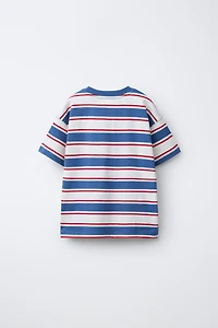 STRIPED LOGO PATCH T-SHIRT