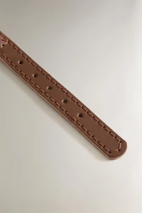 COLLIER CUIR ET CORDE ANIMAUX DE COMPAGNIE