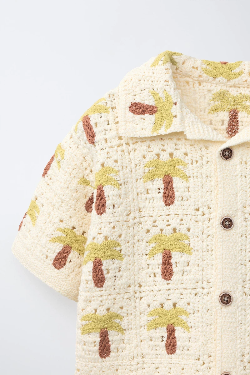 CROCHET PALM TREE SHIRT