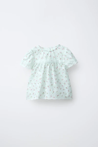 CHEMISE BRODERIE SUISSE IMPRIMÉ FLEURS