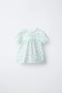 CHEMISE BRODERIE SUISSE IMPRIMÉ FLEURS