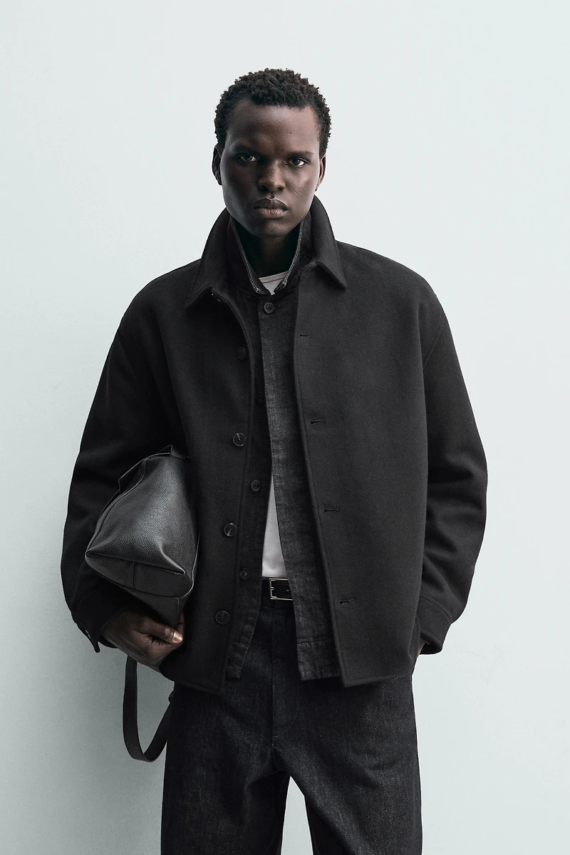 WOOL BLEND OVERSHIRT