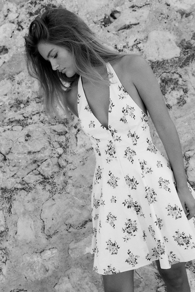zara printed halter dress Zara - Satin Halter Maxi Dress - Leopard - Xxl