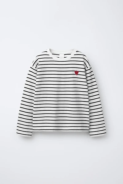 STRIPED HEART T-SHIRT