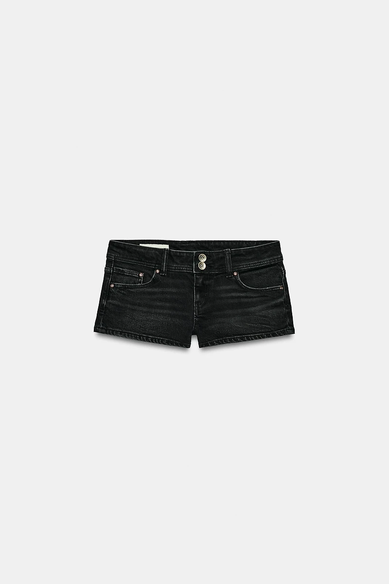 TRF LOW-RISE DENIM MINI SHORTS