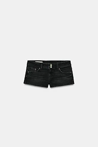 TRF LOW-RISE DENIM MINI SHORTS