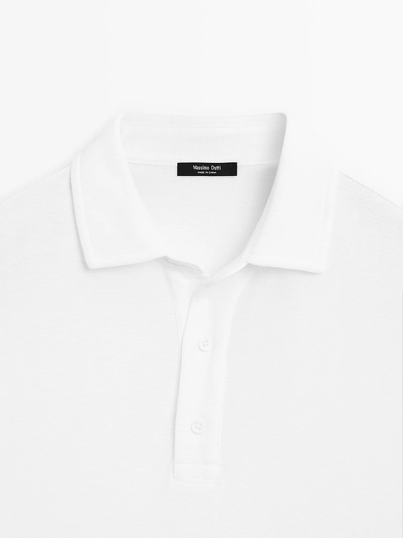 Polo manches courtes textur