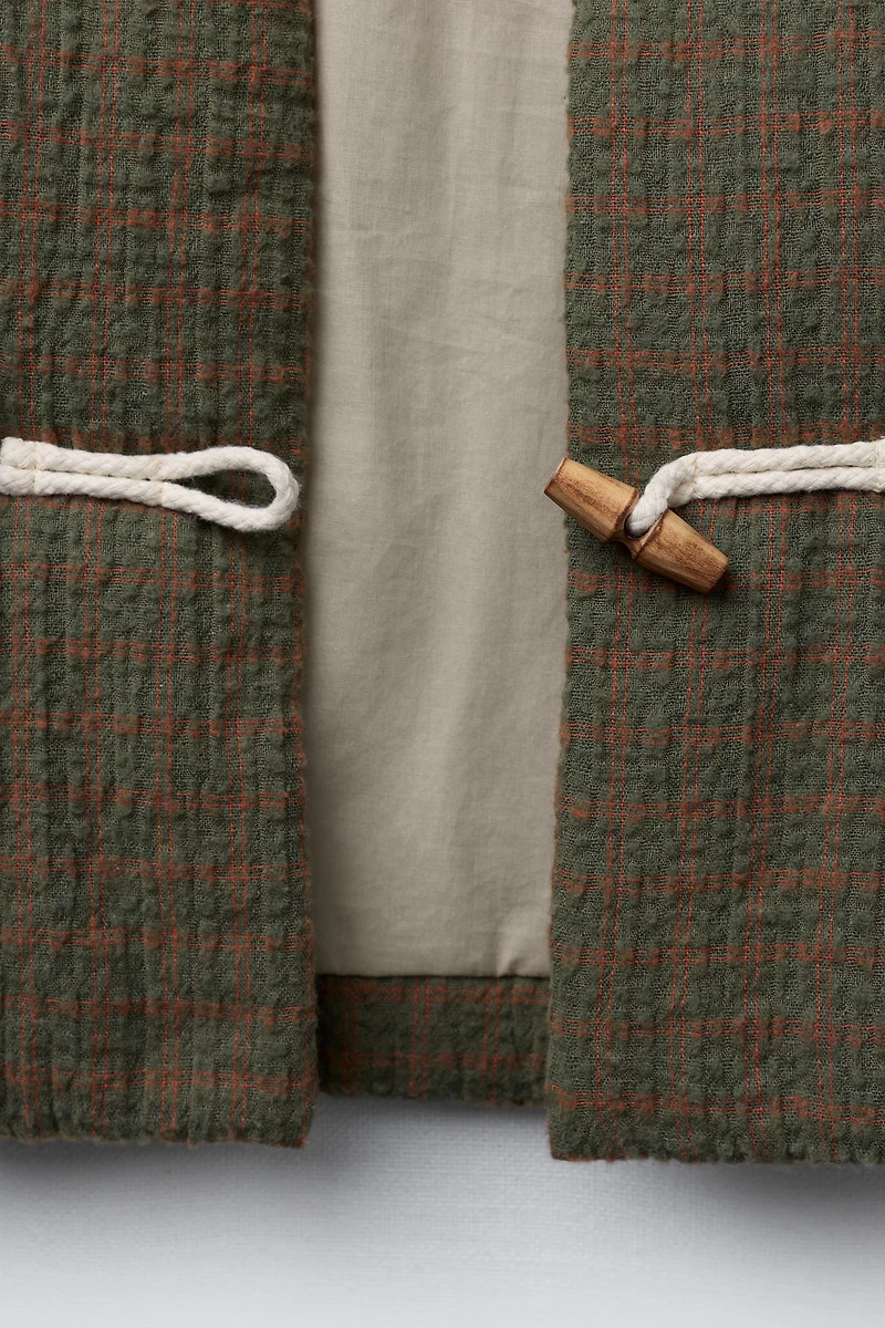 PLAID FIREMAN CLASP JACKET