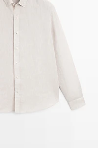 Regular fit 100% linen shirt